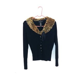 Wool Cheetah Printer Collar